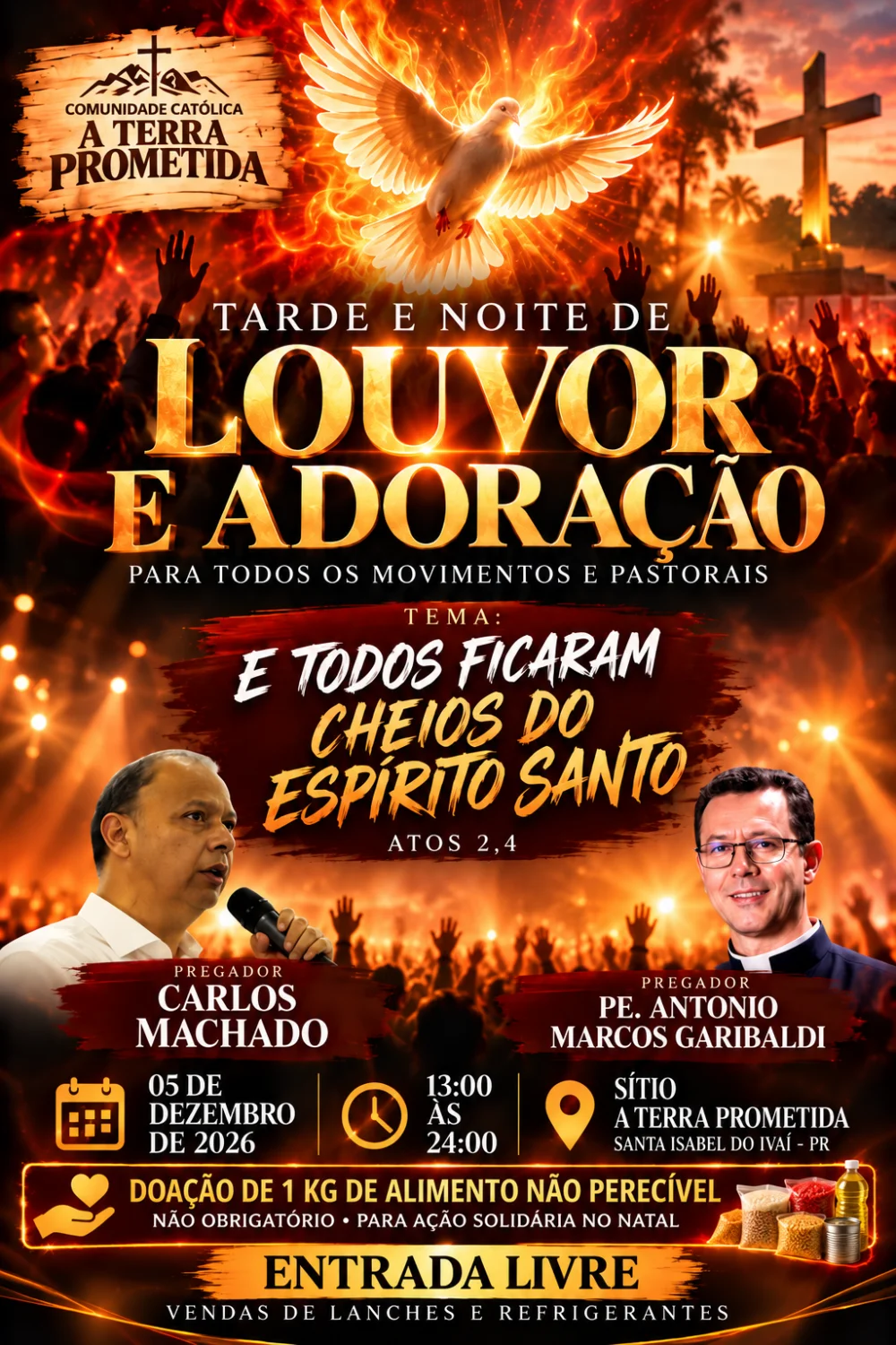 I TARDE DE LOUVOR E ADORACAO, no SITIO A TERRA PROMETIDA